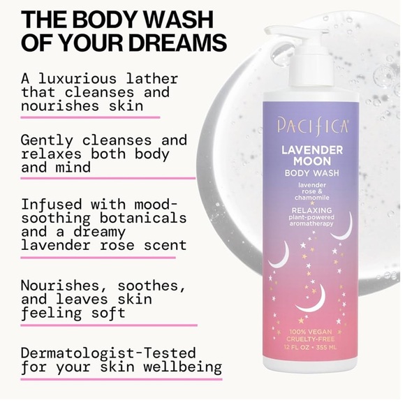 Buy now Pacifica Lavender Moon Body Wash 12oz - Picture 3 of 5